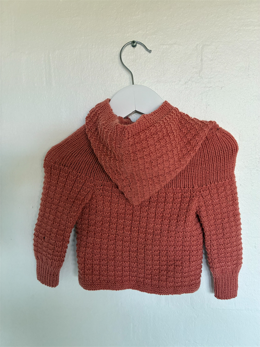 Cardigan med hue
